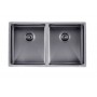 Gun Metal Grey Stainless Steel Handmade Double Bowls Top/Undermount Kitchen/Laundry Sink 820x457x230mm